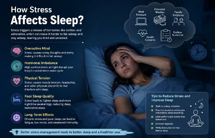 how stress affects sleep_
