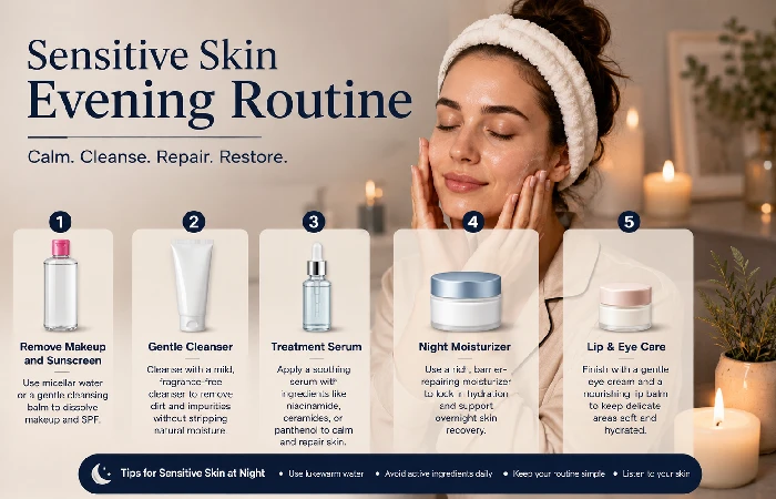 sensitive skin evening routine