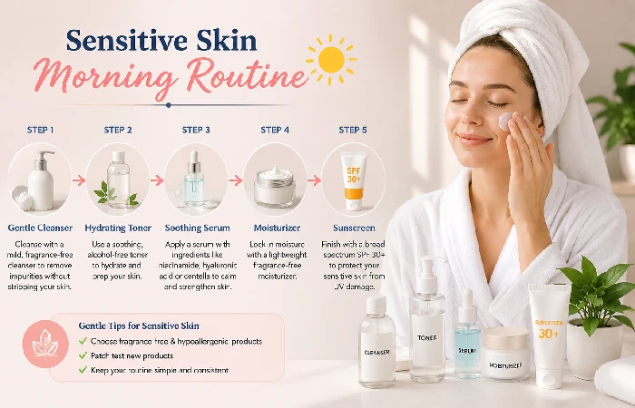 sensitive skin morning routine