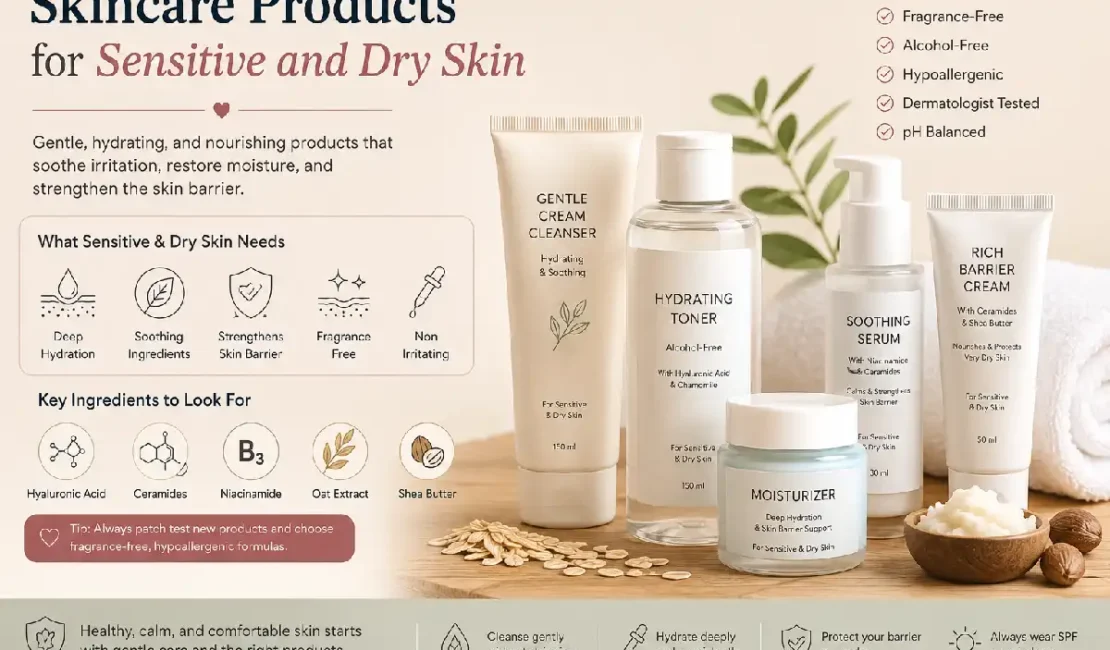 skincare products for sensitive and dry skin