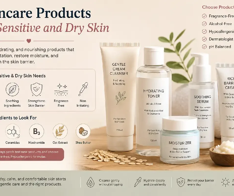 skincare products for sensitive and dry skin