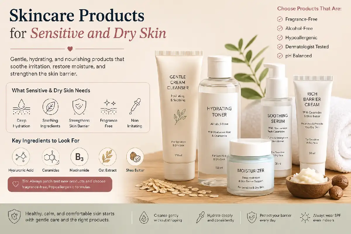 skincare products for sensitive and dry skin