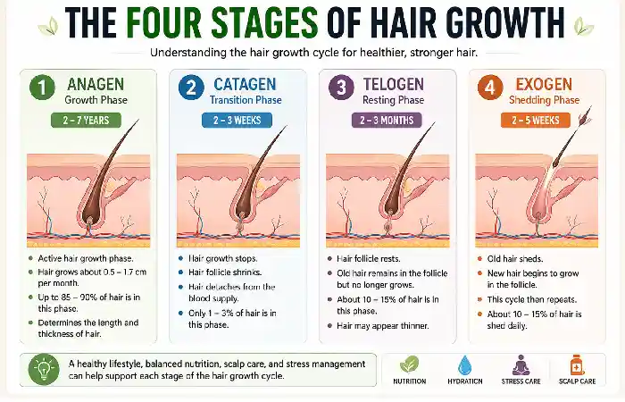 the four stages of hair growth