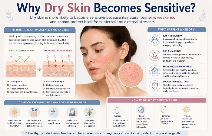 why dry skin becomes sensitive_