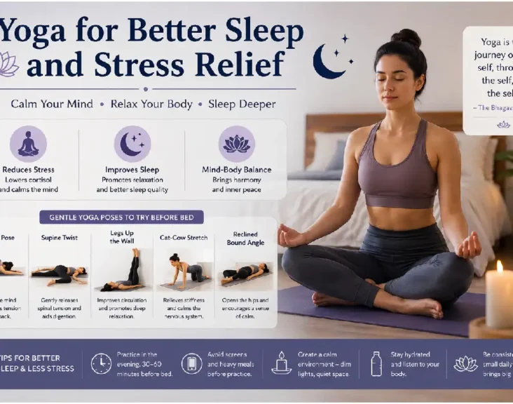 yoga for better sleep and stress relief