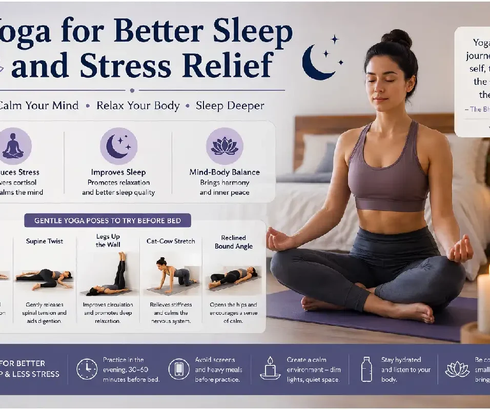 yoga for better sleep and stress relief