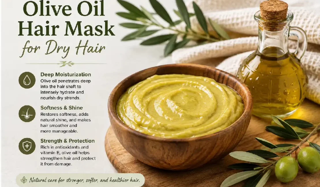Olive Oil hair mask for dry hair