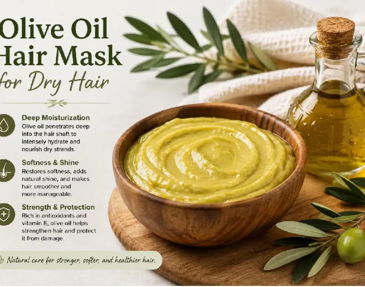 Olive Oil hair mask for dry hair
