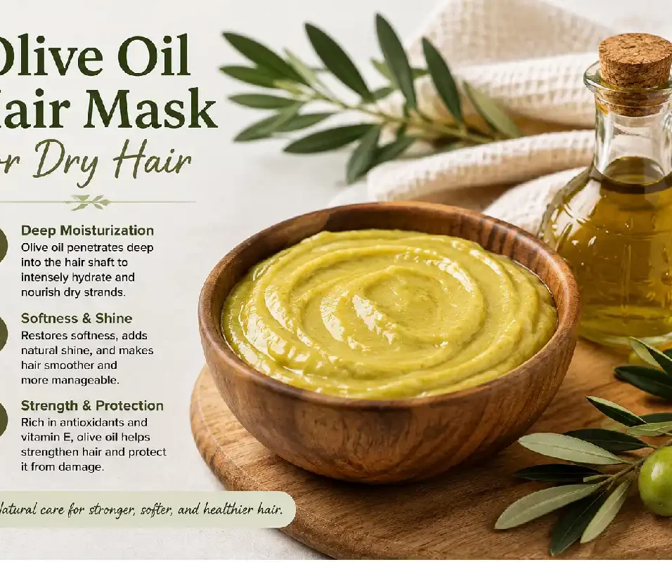 Olive Oil hair mask for dry hair
