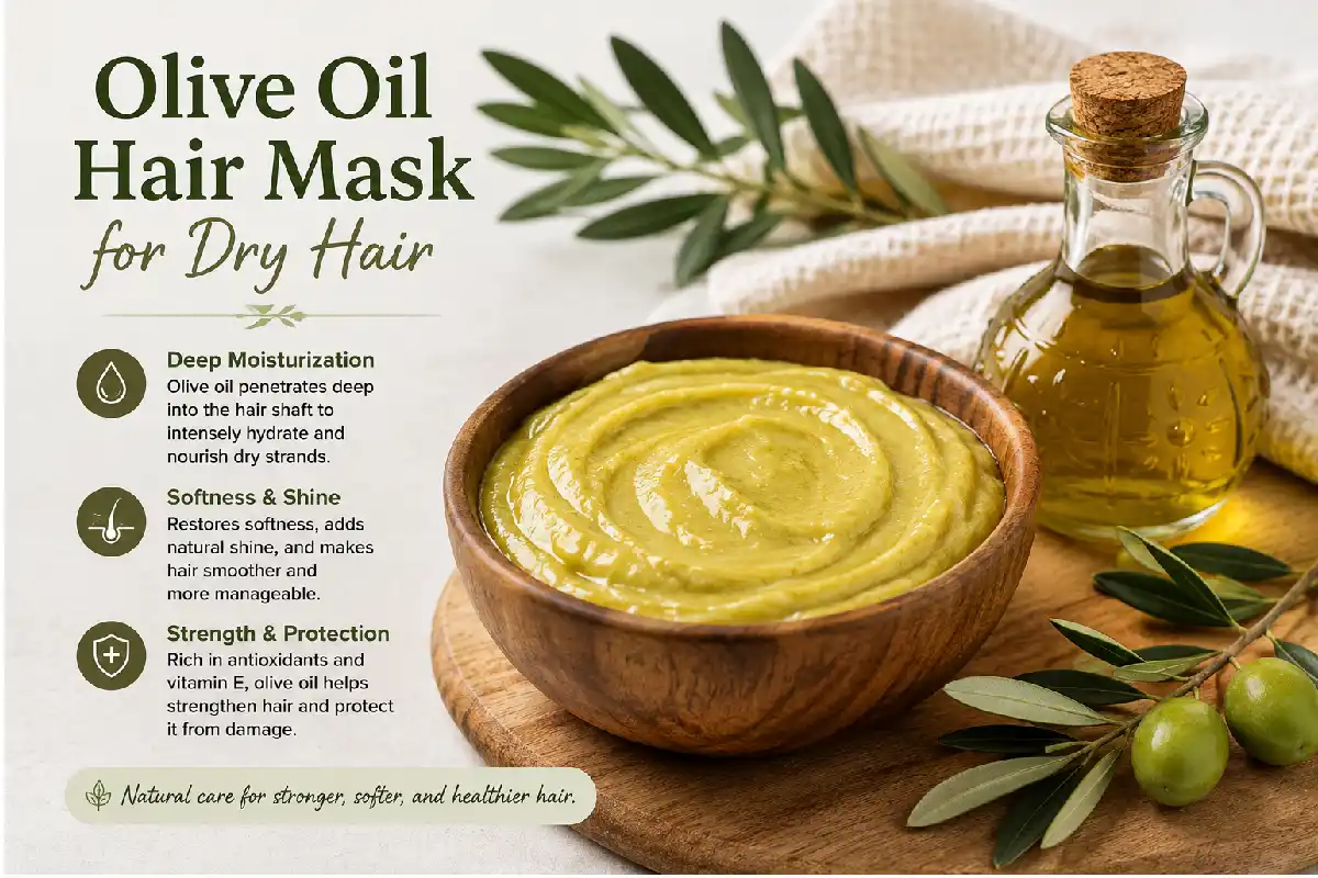 Olive Oil hair mask for dry hair