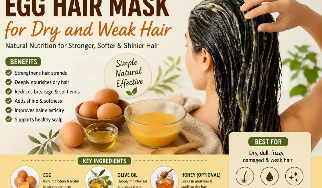 egg hair mask for dry and weak hair