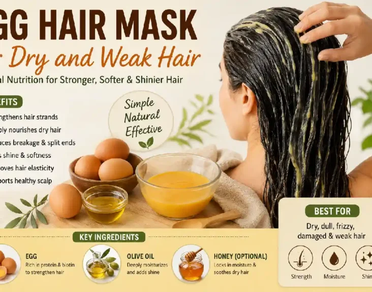 egg hair mask for dry and weak hair