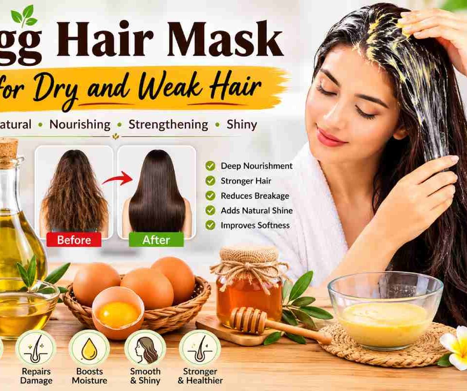 egg hair mask for dry and weak hair