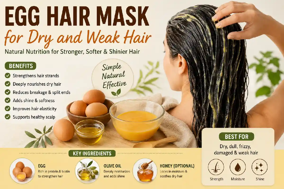 egg hair mask for dry and weak hair