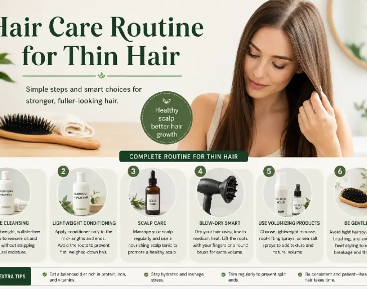 hair care routine for thin hair