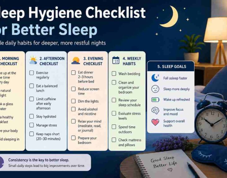 sleep hygiene checklist for better sleep