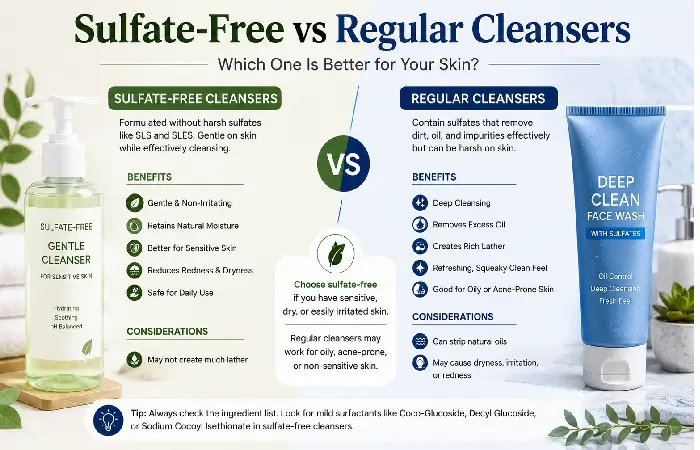 sulfate-free vs regular cleansers