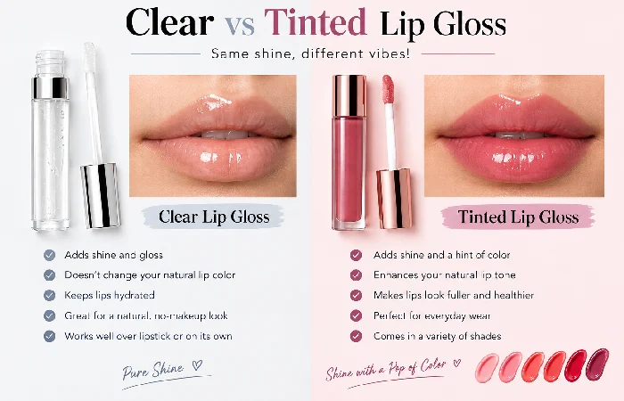 clear vs tinted lip gloss