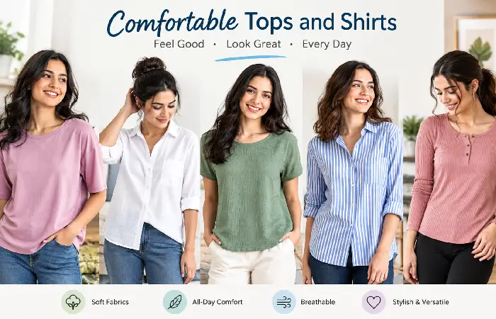 comfortable tops and shirts
