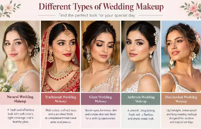 different types of wedding makeup
