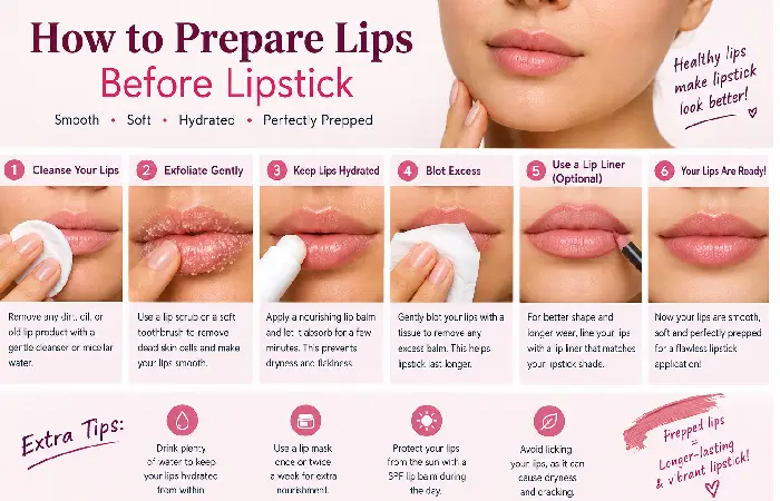 how to prepare lips before lipstick
