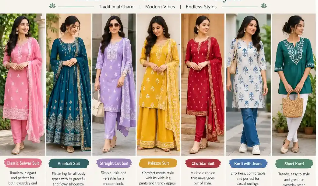 indian salwar suit and kurti styles