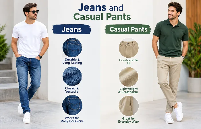 jeans and casual pants