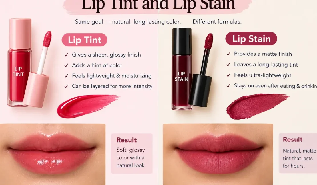 lip tint and lip stain