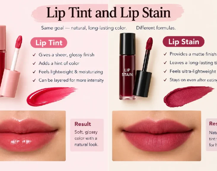 lip tint and lip stain