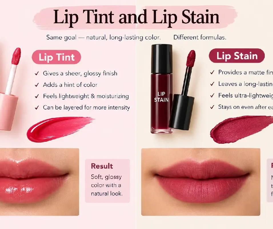 lip tint and lip stain