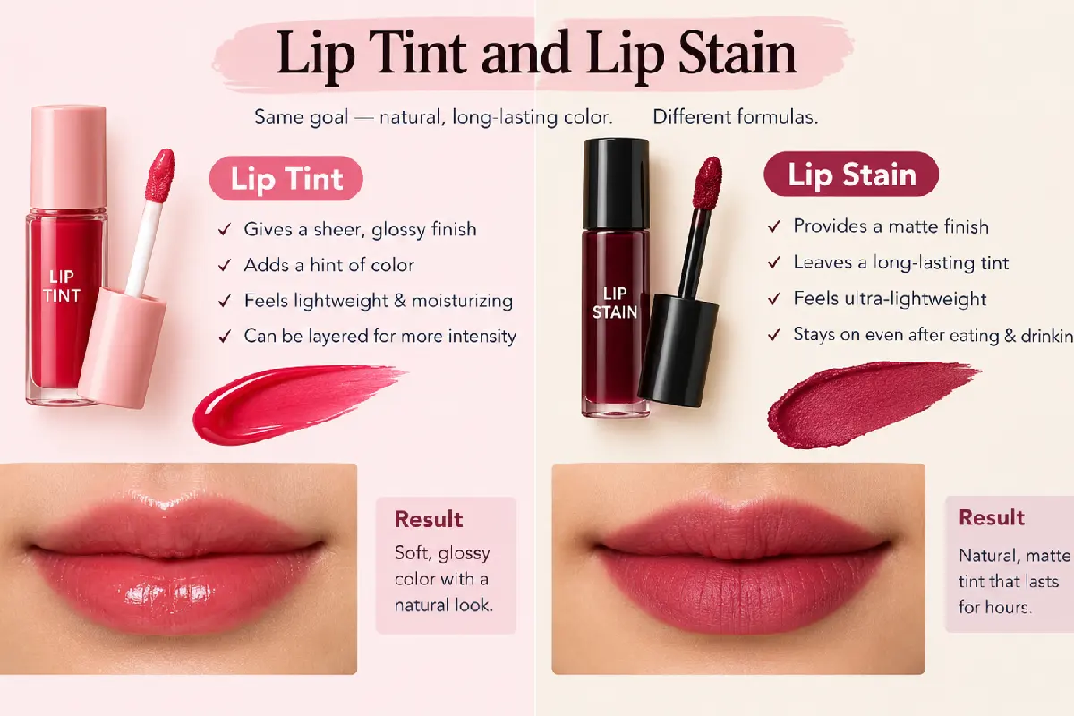 lip tint and lip stain