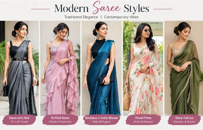 modern saree styles
