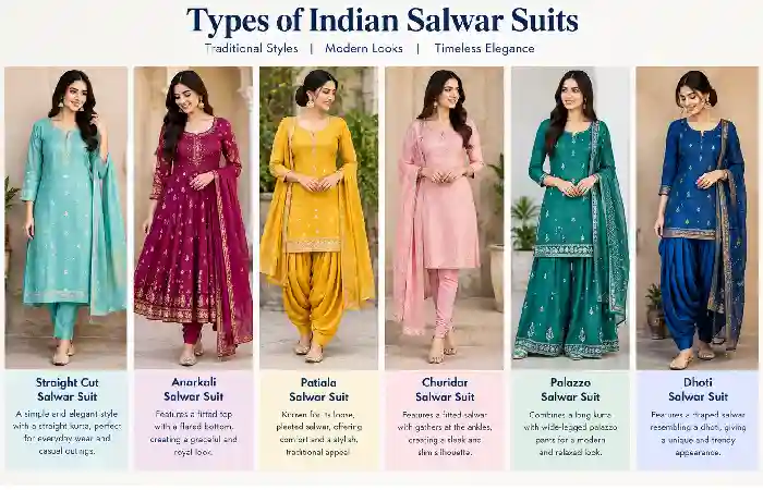 types of indian salwar suits