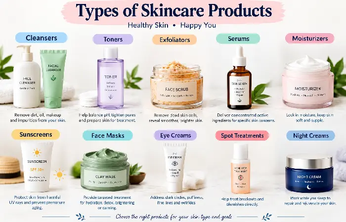 types of skincare products