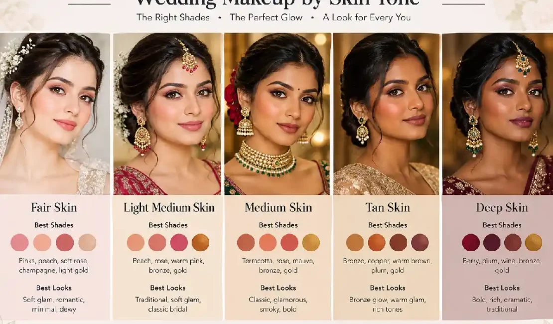 wedding makeup by skin tone