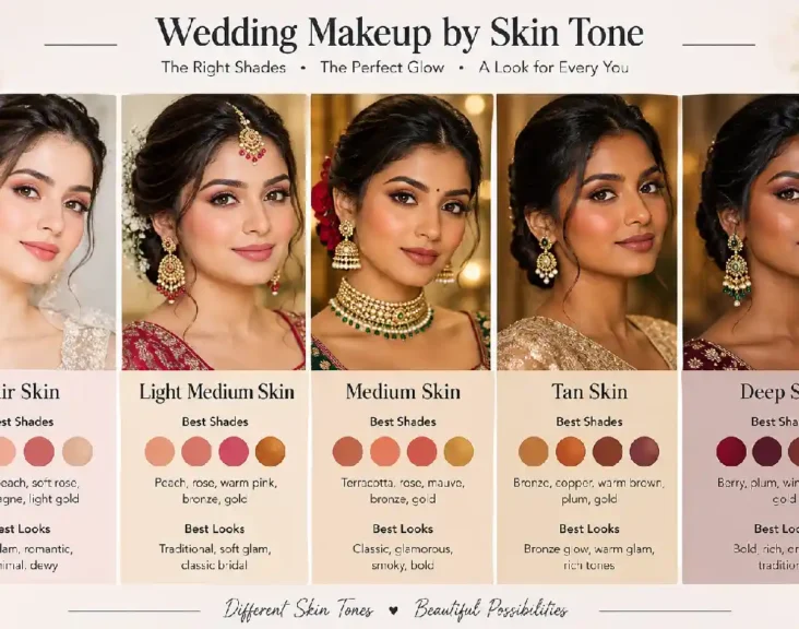 wedding makeup by skin tone