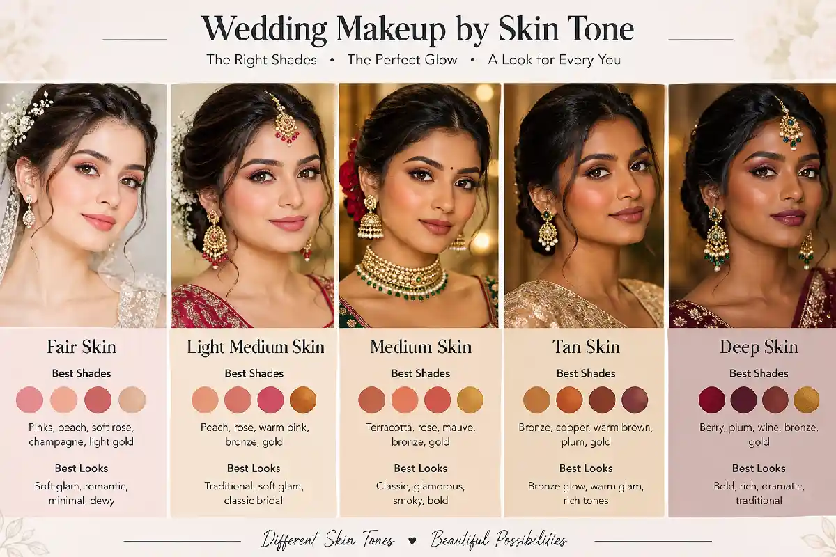 wedding makeup by skin tone